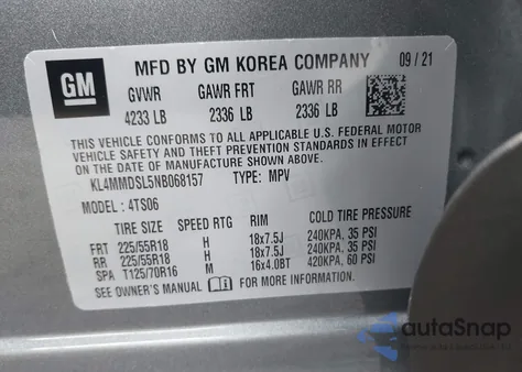 2022 Buick Encore Gx Fwd Select from USA, damaged, VIN KL4MMDSL5NB068157